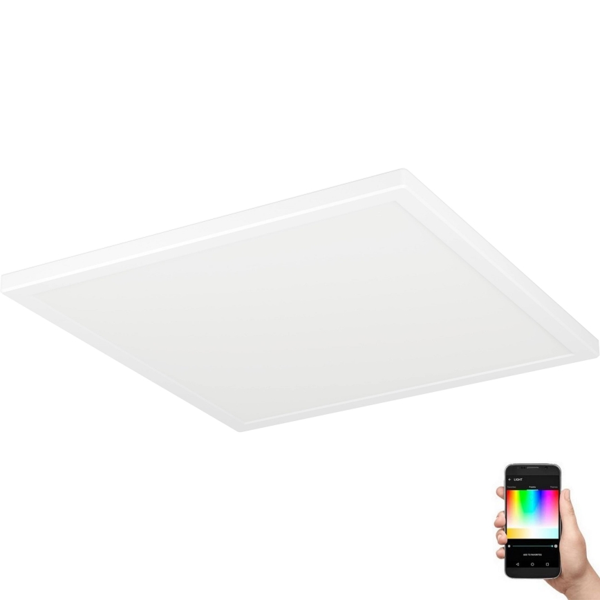 Eglo - Dimmable RGBW LED Bathroom Ceiling Light LED/17,6W/230V 2700-6500K 39x39 cm IP44 white ZigBee