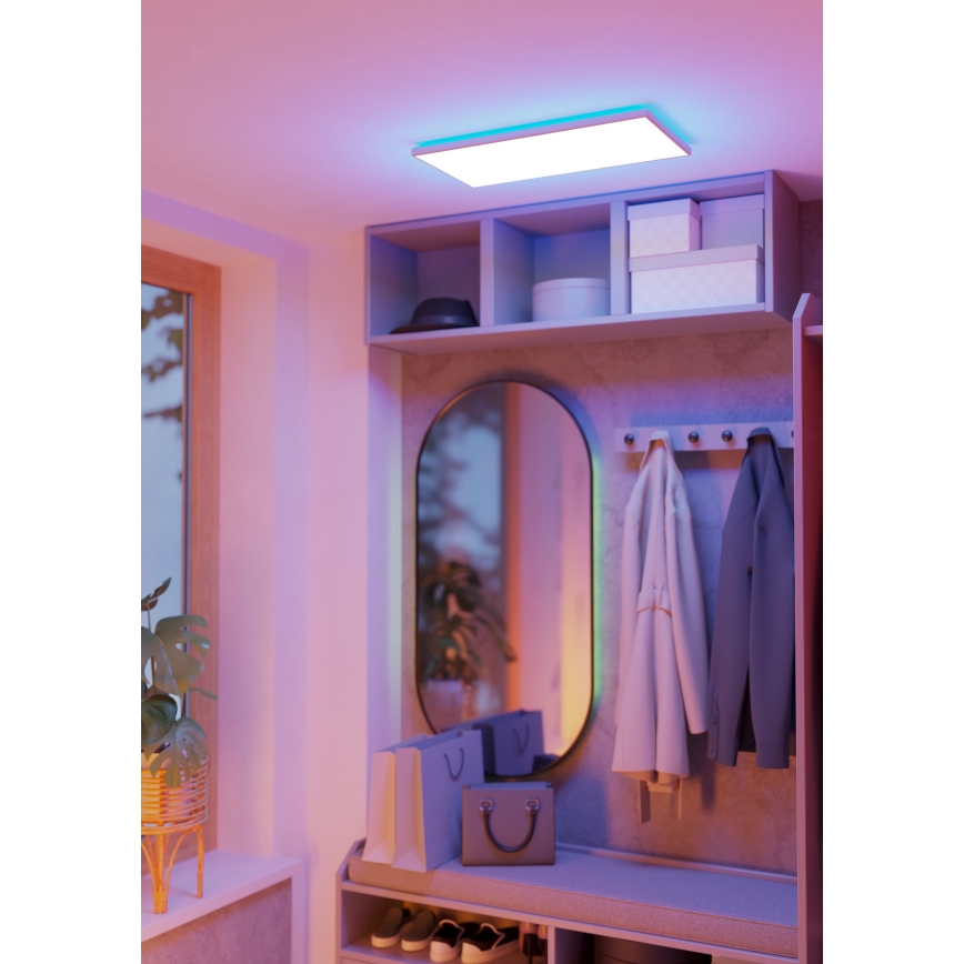 Eglo - LED RGBW Dimmable bathroom ceiling light LED/17,2W/230V 2700-6500K 30x57cm IP44 white ZigBee