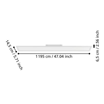 Eglo - LED Surface-mounted Panel LED/28W/230V 2700/4000/6500K 120x15 cm white