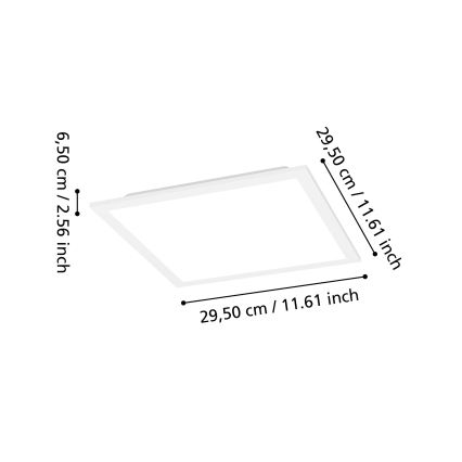 Eglo - LED RGBW Dimmable ceiling light LED/14W/230V 2700-6500K 30x30 cm white