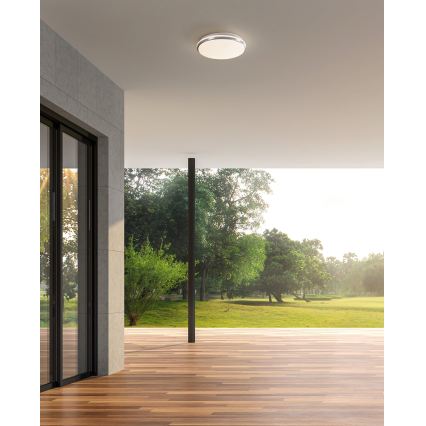 Eglo - LED Bathroom Ceiling Light LED/18W/230V 3000/4000/6500K dia. 34 cm IP54 matte chrome