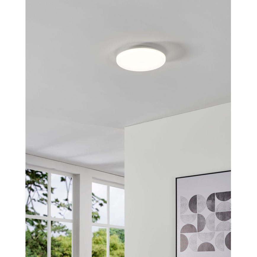 Eglo - LED bathroom ceiling light with motion sensor LED/20W/230V 2700/4000/6500K Ø31 cm IP54 white