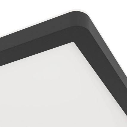 Eglo - LED bathroom ceiling light LED/16.4W/230V 29x29 cm IP54 black