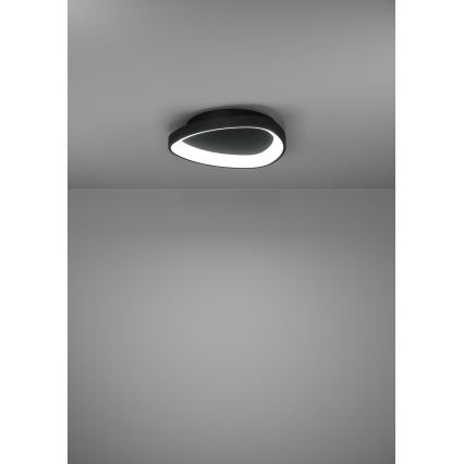 Eglo - LED Dimmable ceiling light LED/12W/230V 2700-6500K black + remote control