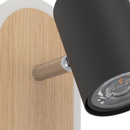 Eglo - LED Wall-mounted Spotlight LED/7W/230V Brown/Black