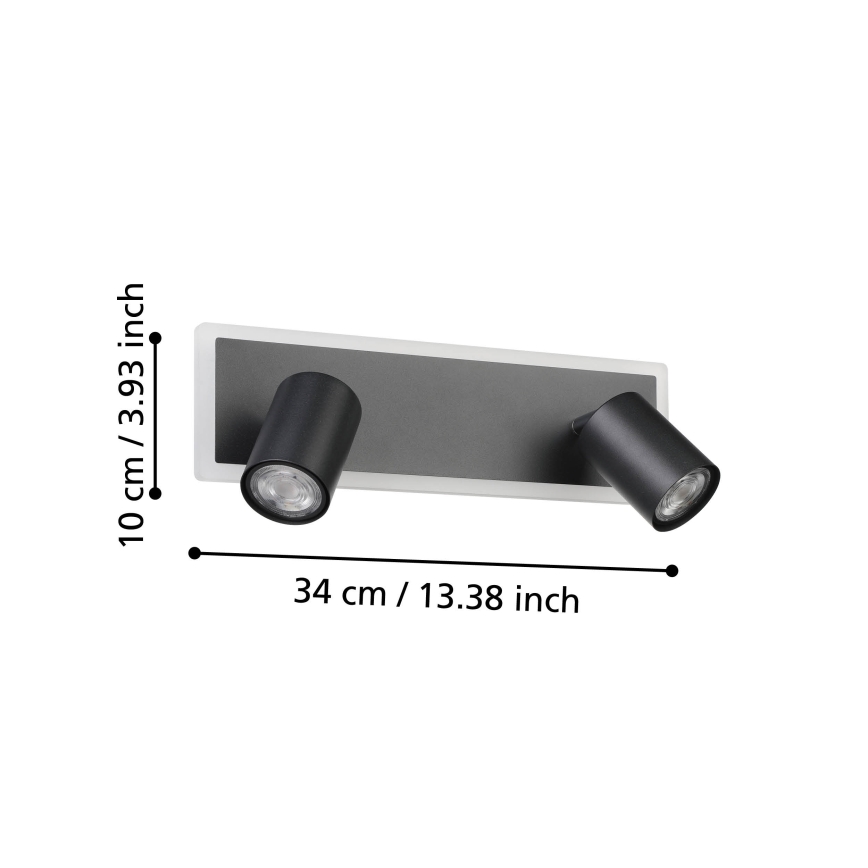 Eglo - LED Spotlight LED/12W/230V Black