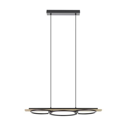 Eglo - LED Dimmable chandelier on a string 2xLED/12,5W/230V+1xLED/15,5W 3000K beige/black