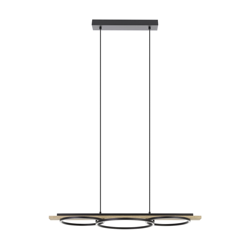 Eglo - LED Dimmable chandelier on a string 2xLED/12,5W/230V+1xLED/15,5W 3000K beige/black