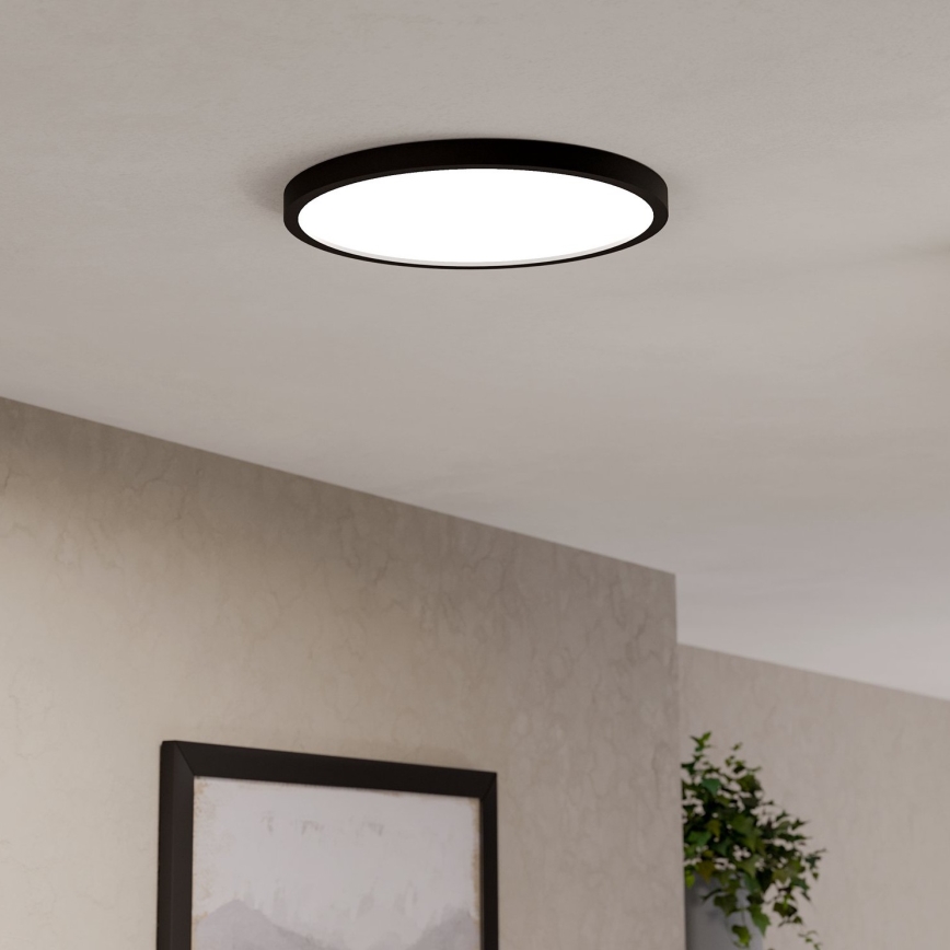 Eglo - LED RGBW Dimmable Bathroom Ceiling Light LED/17,5W/230V 2700-6500K dia. 38,9 cm IP44 Black