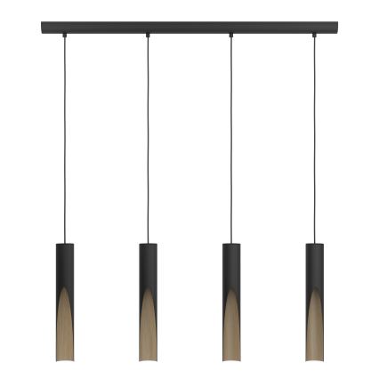 Eglo - LED Chandelier on a string 4xGU10/4,5W/230V 3000K black/brown