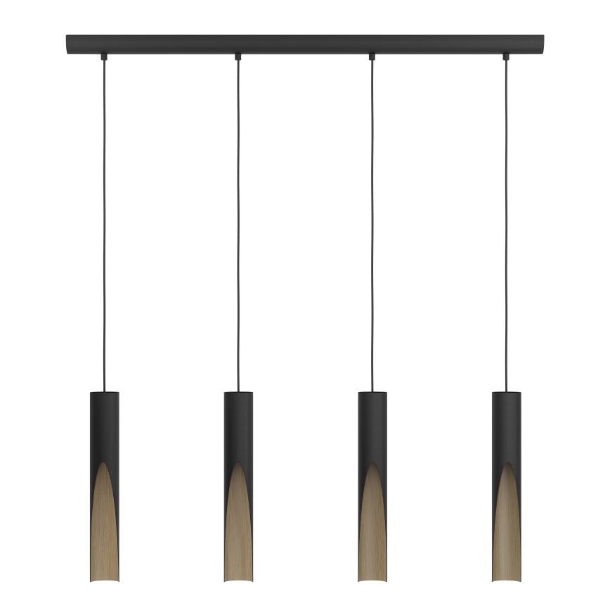 Eglo - LED Chandelier on a string 4xGU10/4,5W/230V 3000K black/brown