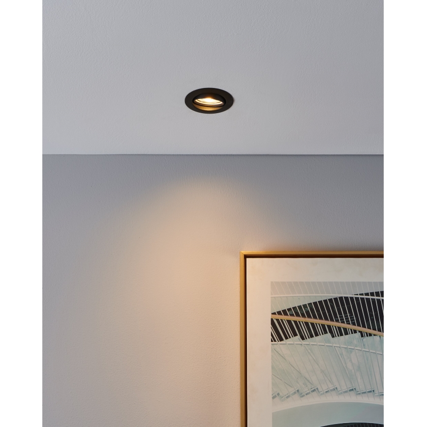 Eglo - SET 3x LED Recessed light 1xGU10/4W/230V black