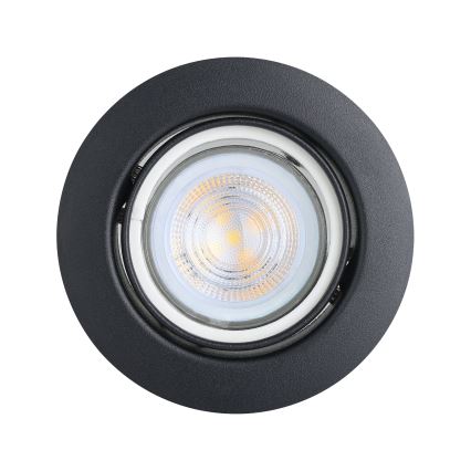 Eglo - SET 3x LED Recessed light 1xGU10/4W/230V black