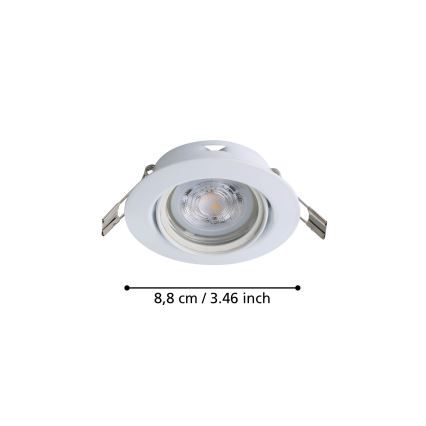 Eglo - SET 3x LED Recessed light 1xGU10/4W/230V white