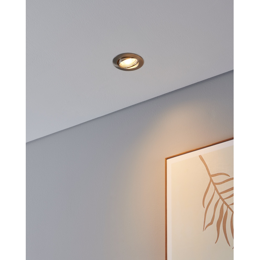 Eglo - SET 3x LED Recessed light 1xGU10/4W/230V matte chrome
