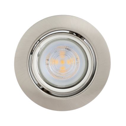 Eglo - SET 3x LED Recessed light 1xGU10/4W/230V matte chrome
