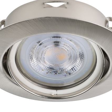 Eglo - SET 3x LED Recessed light 1xGU10/4W/230V matte chrome