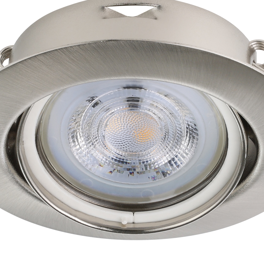 Eglo - SET 3x LED Recessed light 1xGU10/4W/230V matte chrome