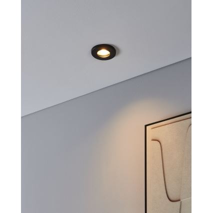 Eglo - SET 3xLED Bathroom recessed light 1xGU10/4W/230V IP44 black