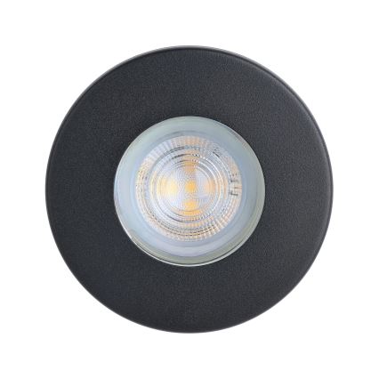 Eglo - SET 3xLED Bathroom recessed light 1xGU10/4W/230V IP44 black
