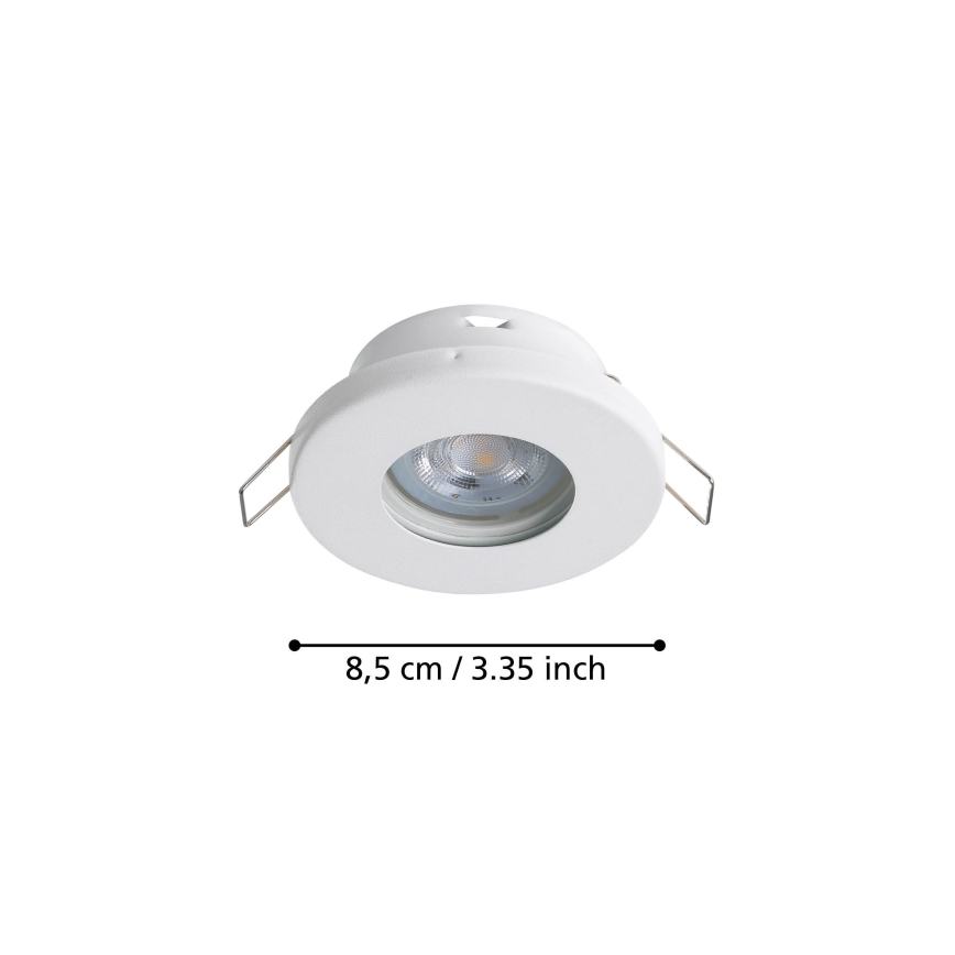 Eglo - SET 3xLED Bathroom recessed light 1xGU10/4W/230V IP44 white