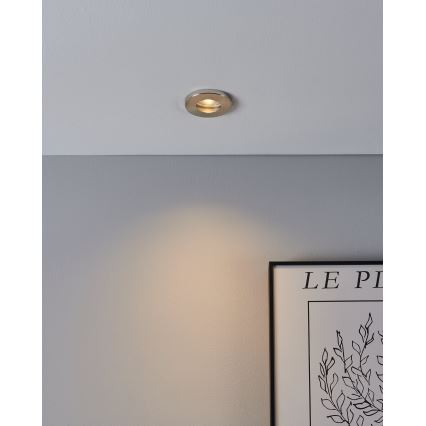 Eglo - SET 3xLED Bathroom recessed light 1xGU10/4W/230V IP44 matte chrome