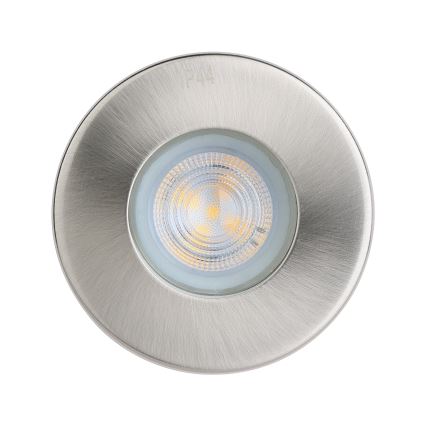 Eglo - SET 3xLED Bathroom recessed light 1xGU10/4W/230V IP44 matte chrome