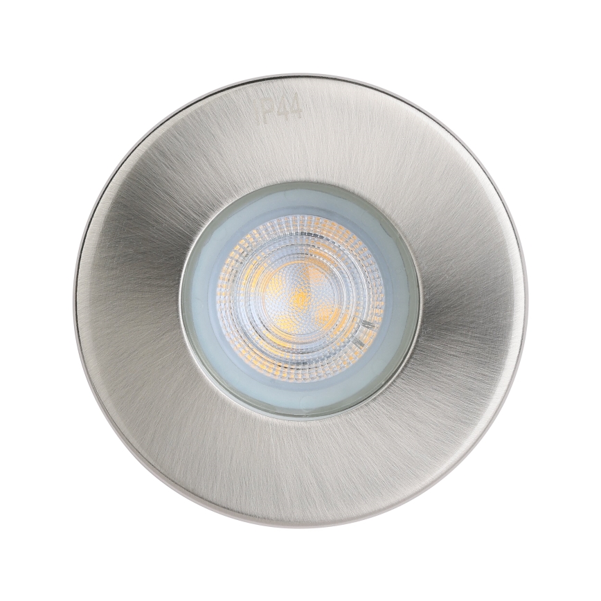 Eglo - SET 3xLED Bathroom recessed light 1xGU10/4W/230V IP44 matte chrome