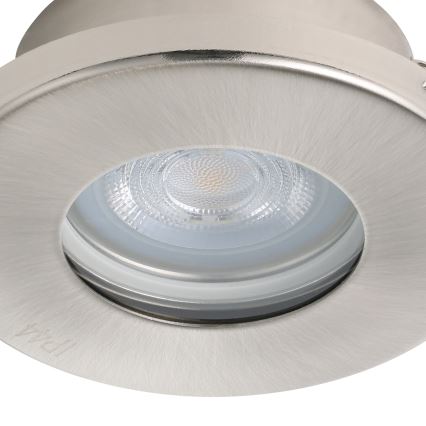 Eglo - SET 3xLED Bathroom recessed light 1xGU10/4W/230V IP44 matte chrome
