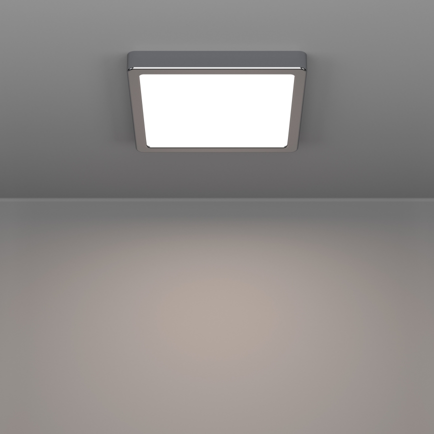 Eglo - LED Bathroom Ceiling Light LED/10.5W/230V 2700/4000/6500K 22x22 cm IP44 Polished Chrome