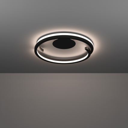 Eglo - LED Dimmable Ceiling Light 2xLED/20W/230V 2700–6500 K Ø48 cm Black + Remote Control