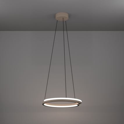 Eglo - Dimmable LED pendant light on cable, 2xLED/20W/230V, 2700-6500K, Ø 48 cm, beige + remote control