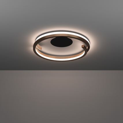 Eglo - Dimmable LED Ceiling Light 2xLED/20W/230V 2700-6500K dia. 48 cm Bronze + Remote Control
