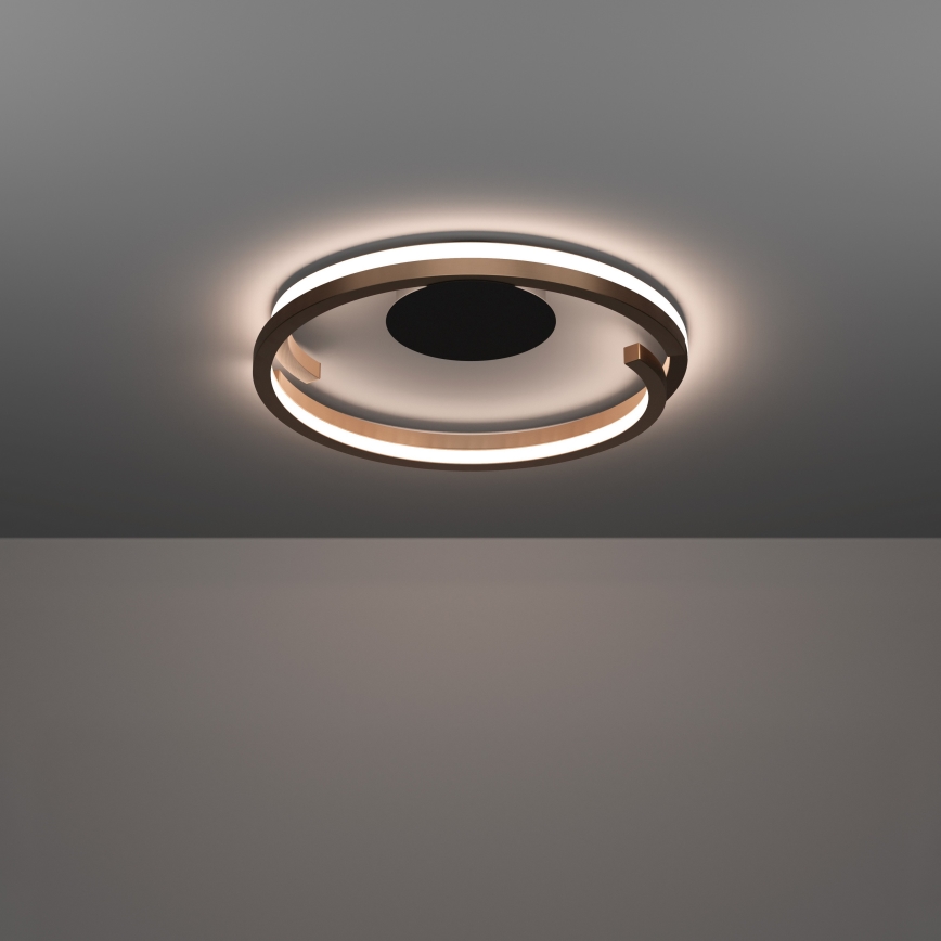 Eglo - Dimmable LED Ceiling Light 2xLED/20W/230V 2700-6500K dia. 48 cm Bronze + Remote Control