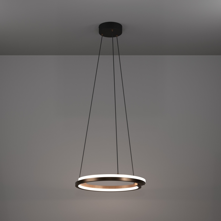 Eglo - Dimmable LED pendant on cable 2xLED/20W/230V 2700-6500K diam. 48 cm bronze + remote control