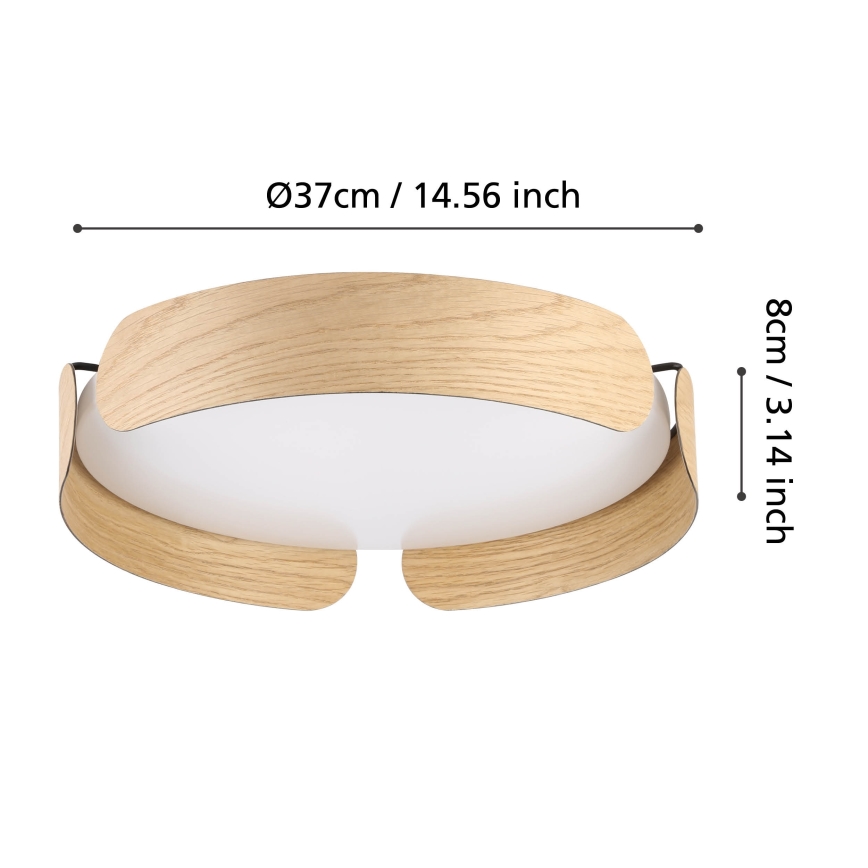 Eglo - LED Ceiling Light LED/20W/230V Ø 37 cm Beige