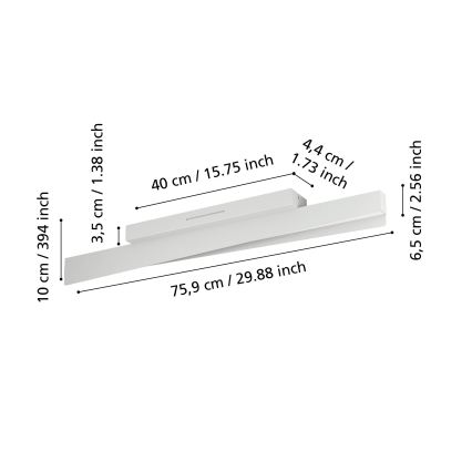 Eglo - RGBW Dimmable LED Ceiling Light 13W/230V 2700–6500K Grey