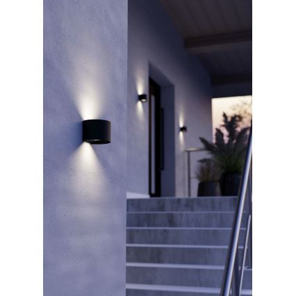 Eglo - LED Outdoor Wall Light 2xLED/2.8W/230V IP54 Black