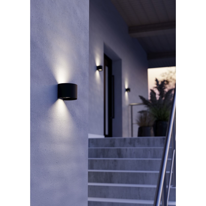 Eglo - LED Outdoor Wall Light 2xLED/2.8W/230V IP54 Black
