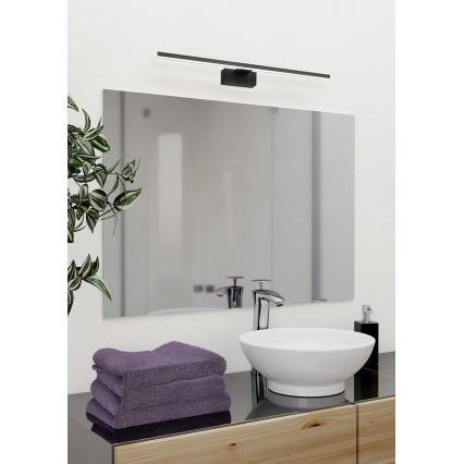 Eglo - LED Mirror Light for Bathroom, 10W, 230V, 3000/4000/6500K, 60 cm, IP44, Black