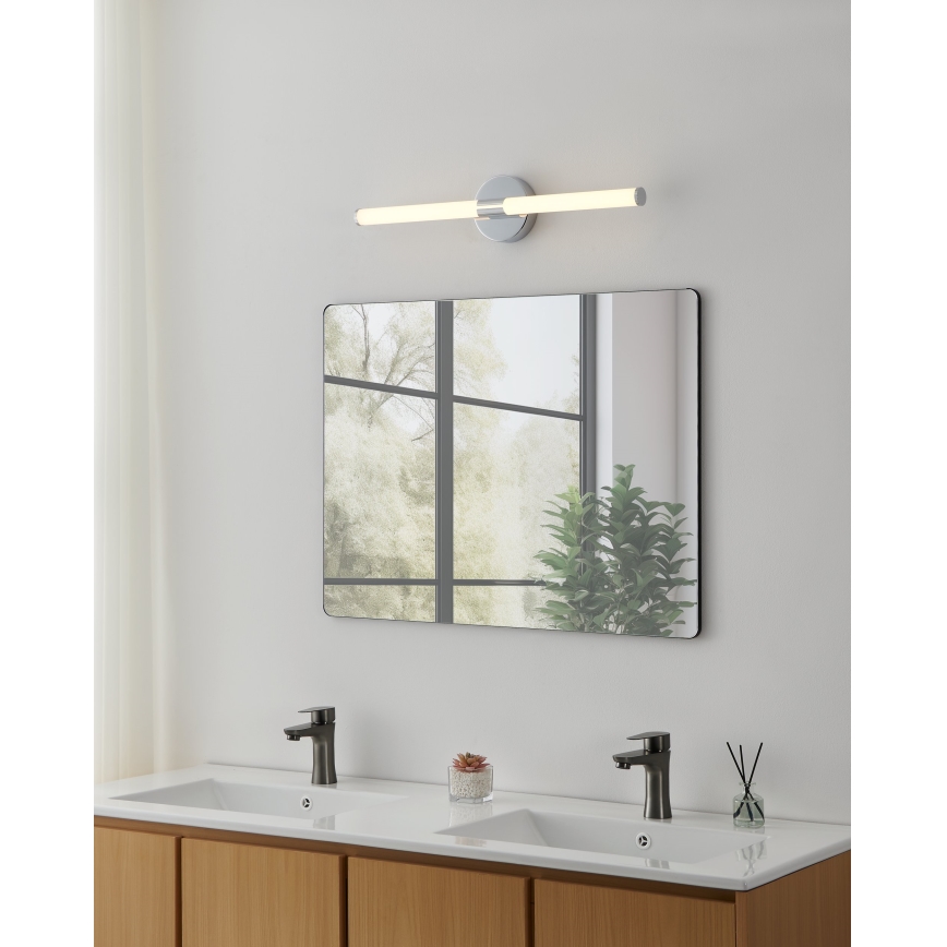 Eglo - LED Bathroom Mirror Light 11W/230V 3000/4000/6500K 60 cm IP44 Polished Chrome