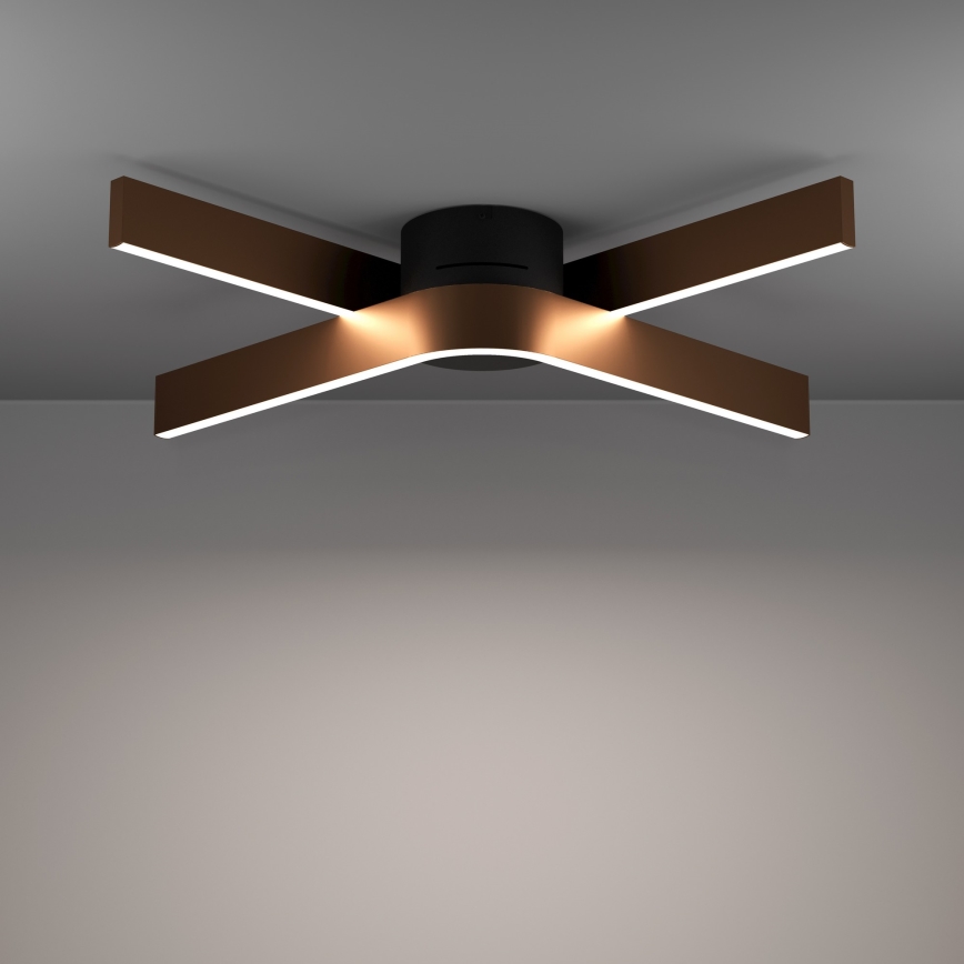 Eglo - LED RGBW Dimmable Ceiling Light 2xLED/18W/230V Copper/Black