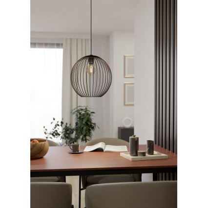 Eglo - Cable pendant light 1xE27/60W/230V black