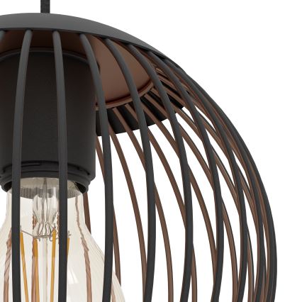 Eglo - Cable-hung pendant light 3xE27/60W/230V black