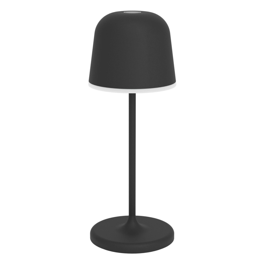 Eglo - Dimmable Outdoor Rechargeable Touch-Control LED Table Lamp, 1.8W/5V, 2500/3000/4000K, 2500 mAh, IP54, Black