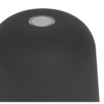 Eglo - Dimmable Outdoor Rechargeable Touch-Control LED Table Lamp, 1.8W/5V, 2500/3000/4000K, 2500 mAh, IP54, Black