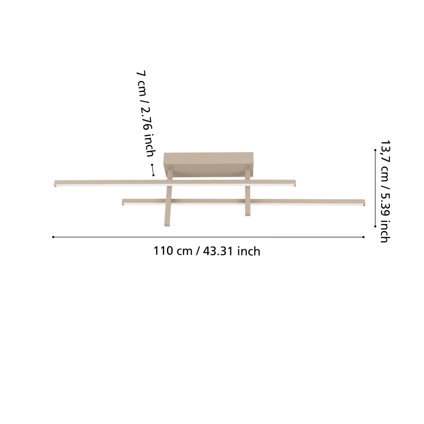 Eglo - LED Ceiling Light LED/20W/230V beige