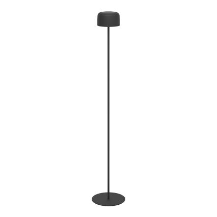 Eglo - LED Solar Rechargeable Touch Standing Lamp LED/2.8W/3.7V 1800 mAh IP44 Black