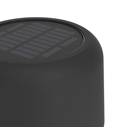 Eglo - LED Solar Rechargeable Touch Standing Lamp LED/2.8W/3.7V 1800 mAh IP44 Black