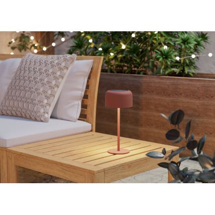 Eglo - LED Solar-Powered Rechargeable Touch Table Lamp LED/2.8W/3.7V 1800 mAh IP44 Orange